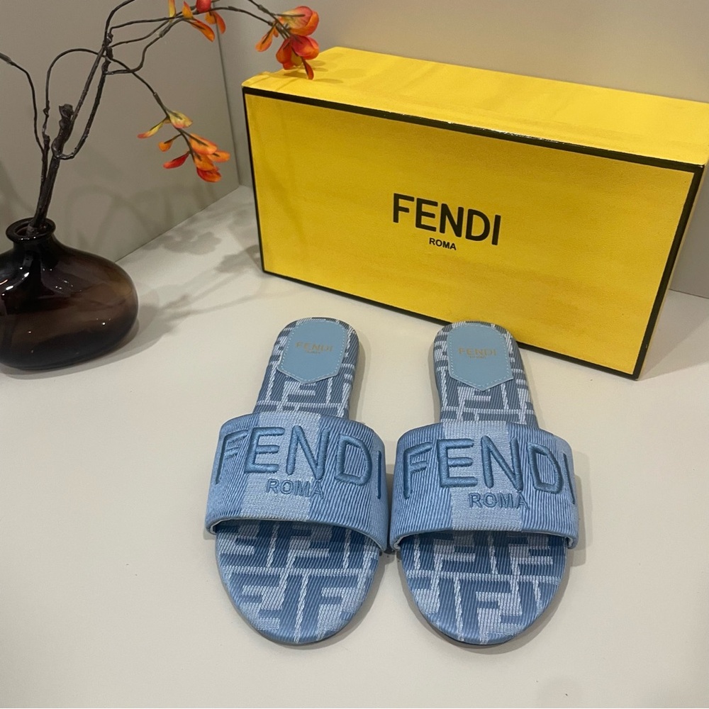 Fendi Women’s Blue Authentic Sandals